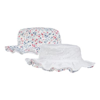 Baby girls' multi-coloured reversible hat